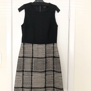 Theory black and white plaid dress size 10